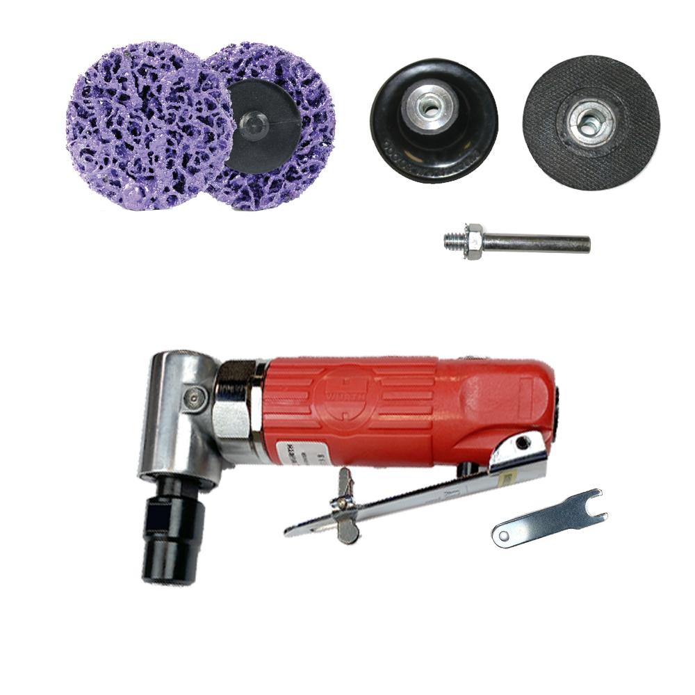 Abrasives, Cutting & Drilling | Purple Quick Strip Discs with Angle Die Grinder Package