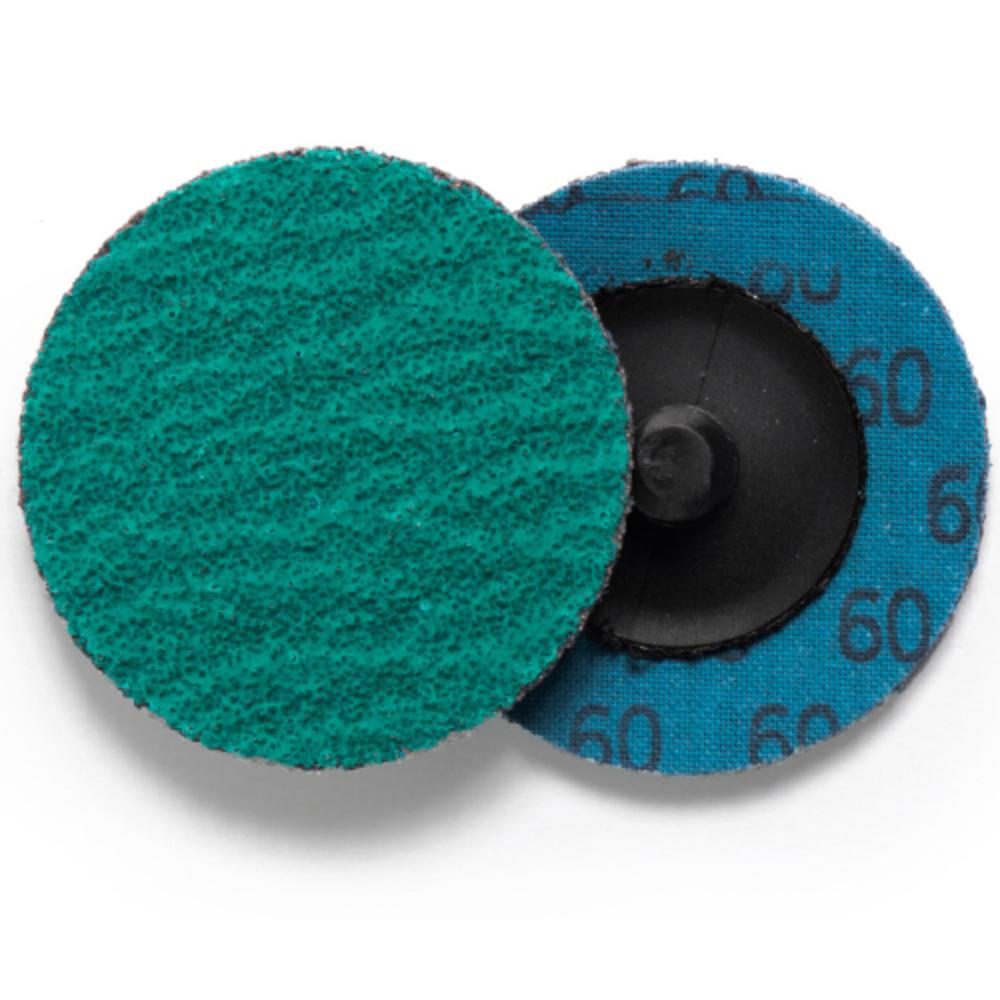 Abrasives | Mini Cloth Disc – Green Power Zirconia – Type ‘R" – 3 Inch – 50 Grit – 25 Pack