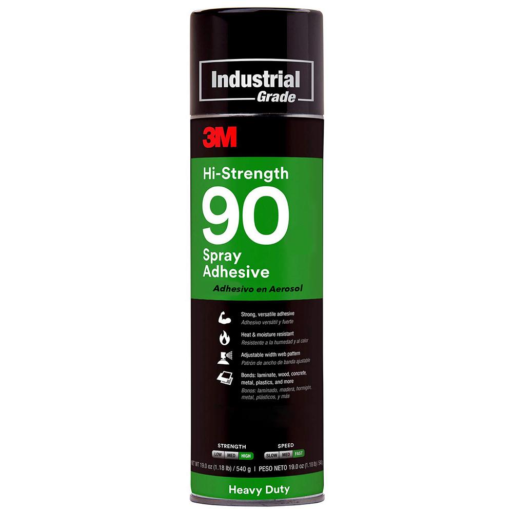 Adhesive and Bonding | 3M Hi-Strength Spray Adhesive 90, Inverted, Clear, aerosol 24 fl ozCan