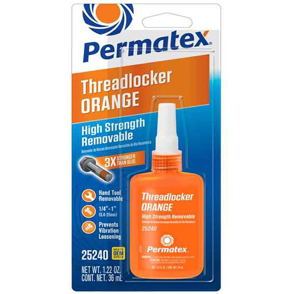 Adhesive and Bonding | Permatex High Strength Removable Threadlocker Orange, 36ml