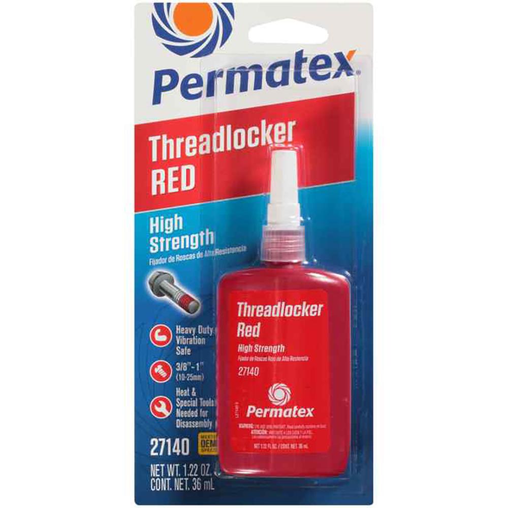 Adhesive and Bonding | Permatex High Strength Threadlocker Red, 36ml