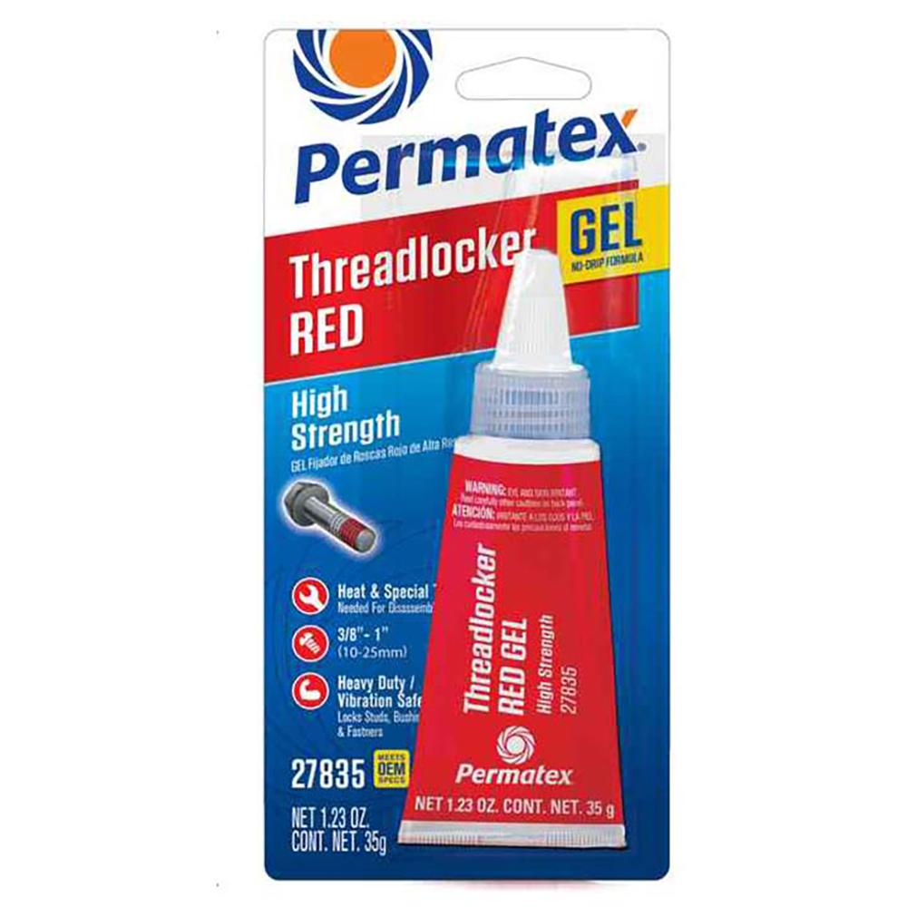 Adhesive and Bonding | Permatex High Strength Threadlocker Red Gel, 35G