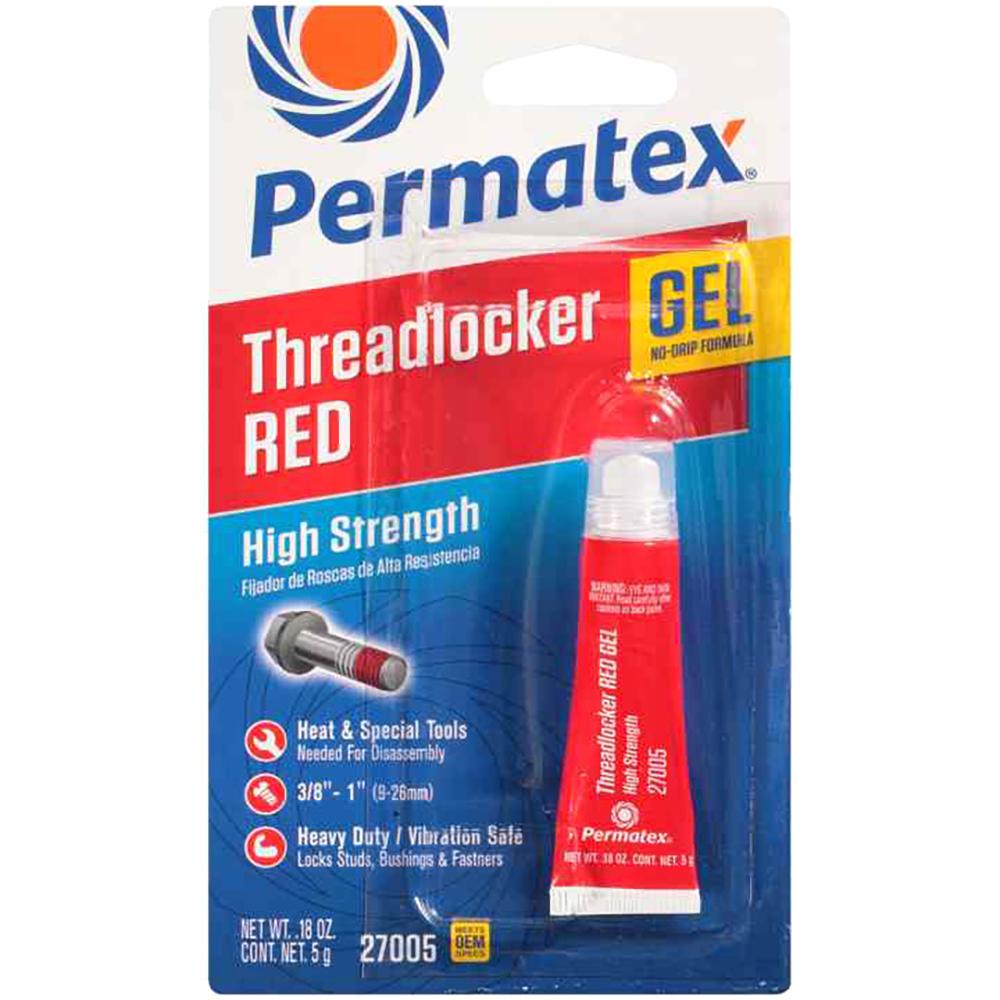 Adhesive and Bonding | Permatex High Strength Threadlocker Red Gel, 5G – 3 Pack