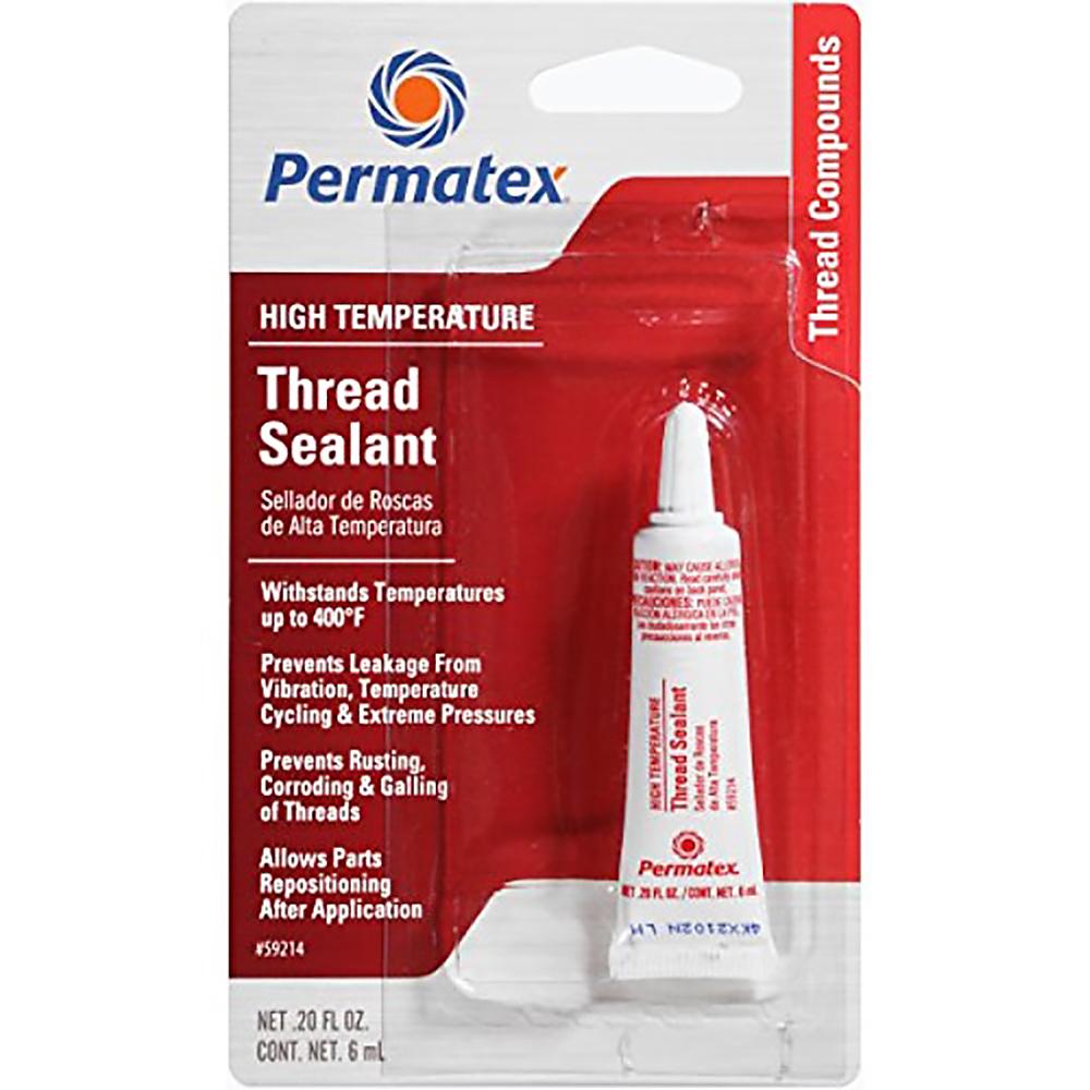 Adhesive and Bonding | Permatex High Temperature Thread Sealant, 6ml – 6 Pack