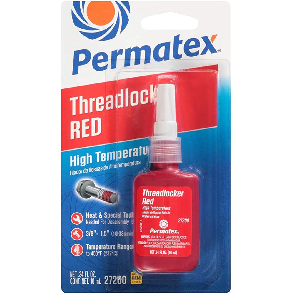 Adhesive and Bonding | Permatex High Temperature Threadlocker Red, 10ml – 2 Pack