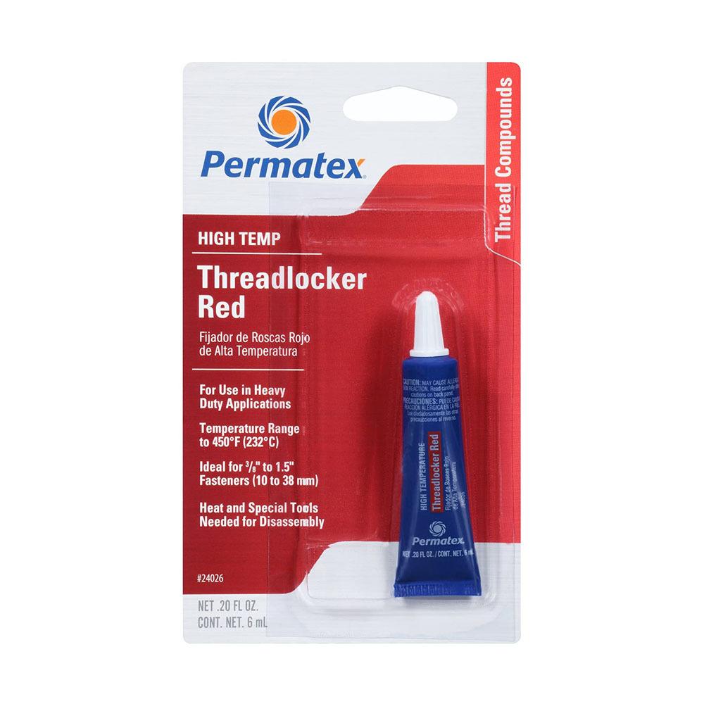 Adhesive and Bonding | Permatex High Temperature Threadlocker Red, 6mil – 2 Pack