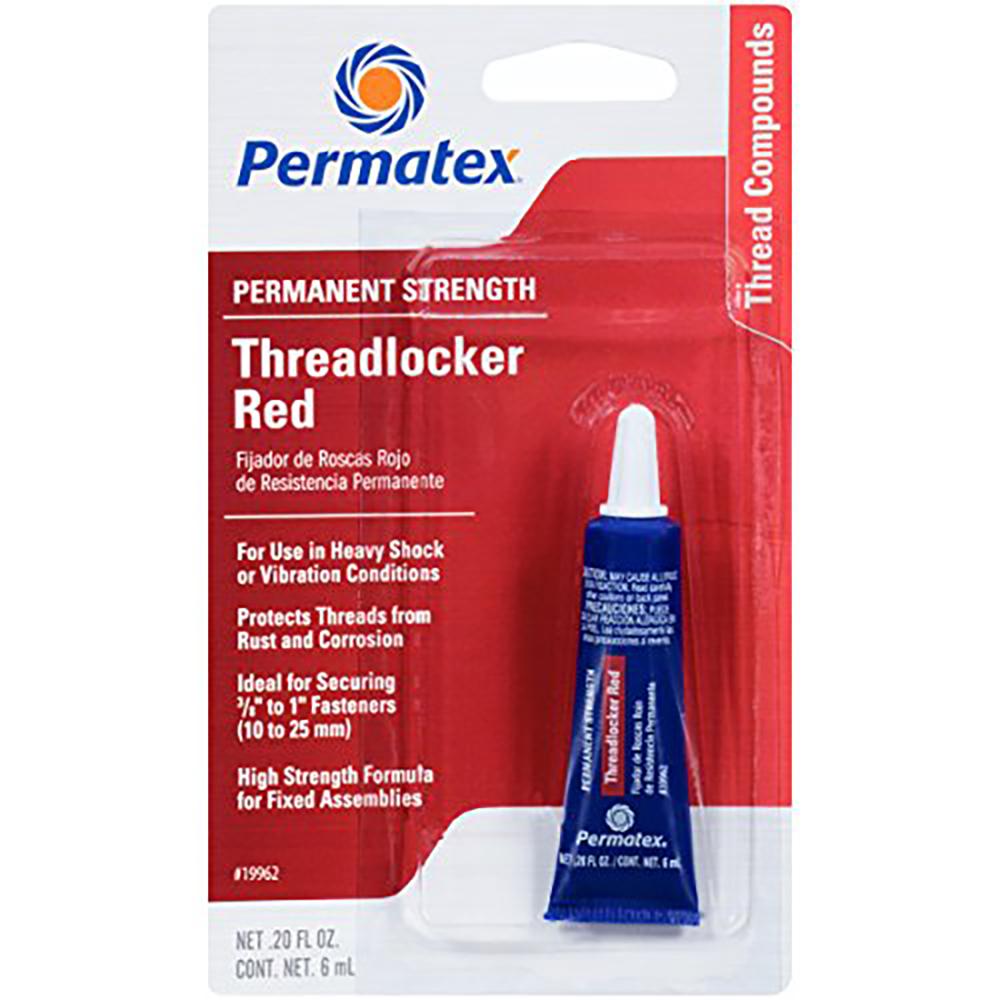 Adhesive and Bonding | Permatex Permanent Strength Threadlocker Red, 6ml