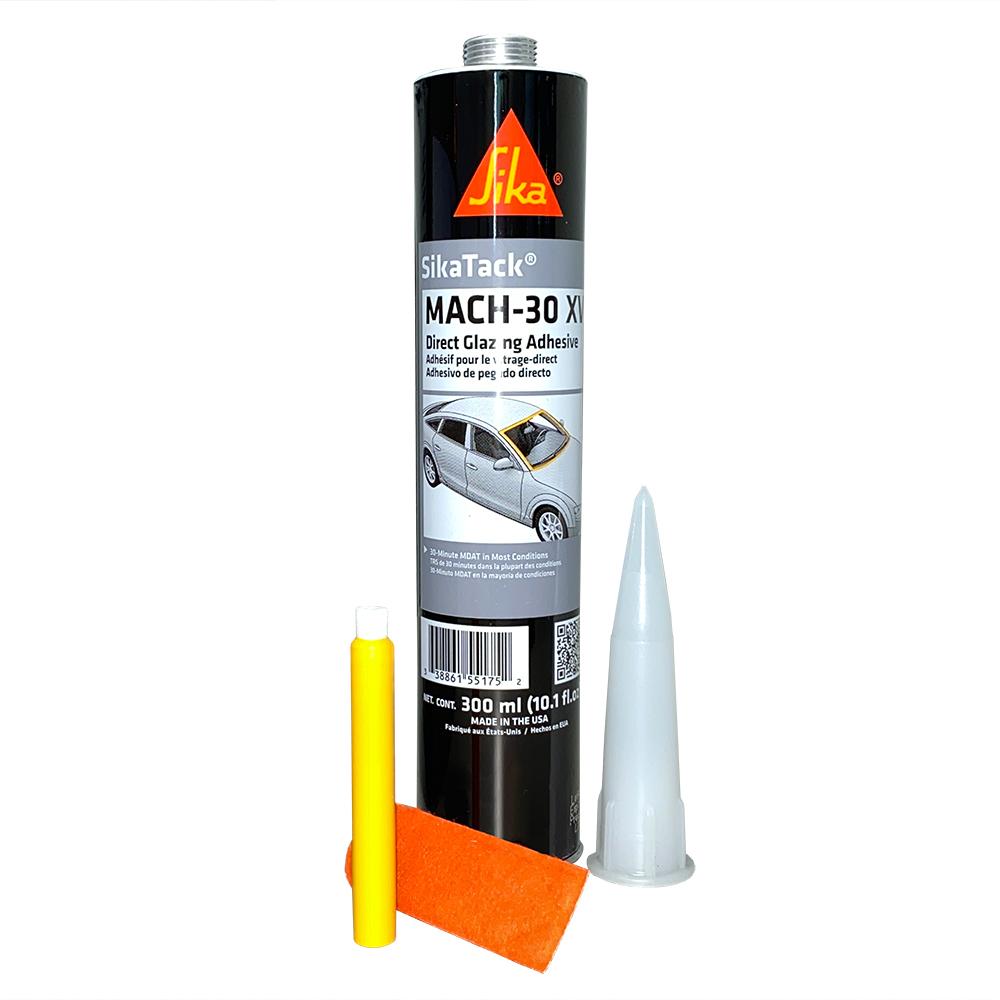 Adhesive and Bonding | SikaTack Mach30 Auto Glass Adhesive 10 Cartridge Kit With Primer