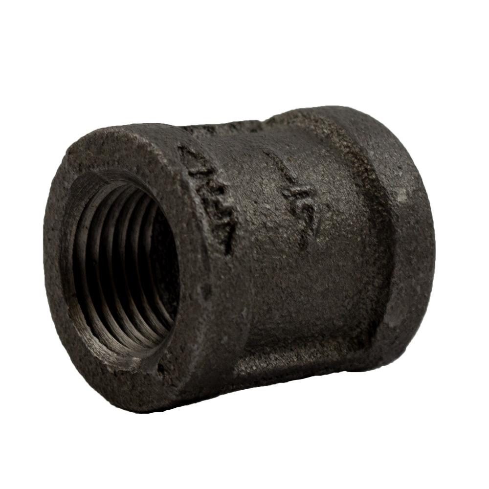 Black Iron Fitting | Black Iron Coupling – 1/2 Inch Pipe Thread (PT) – 5 Pack