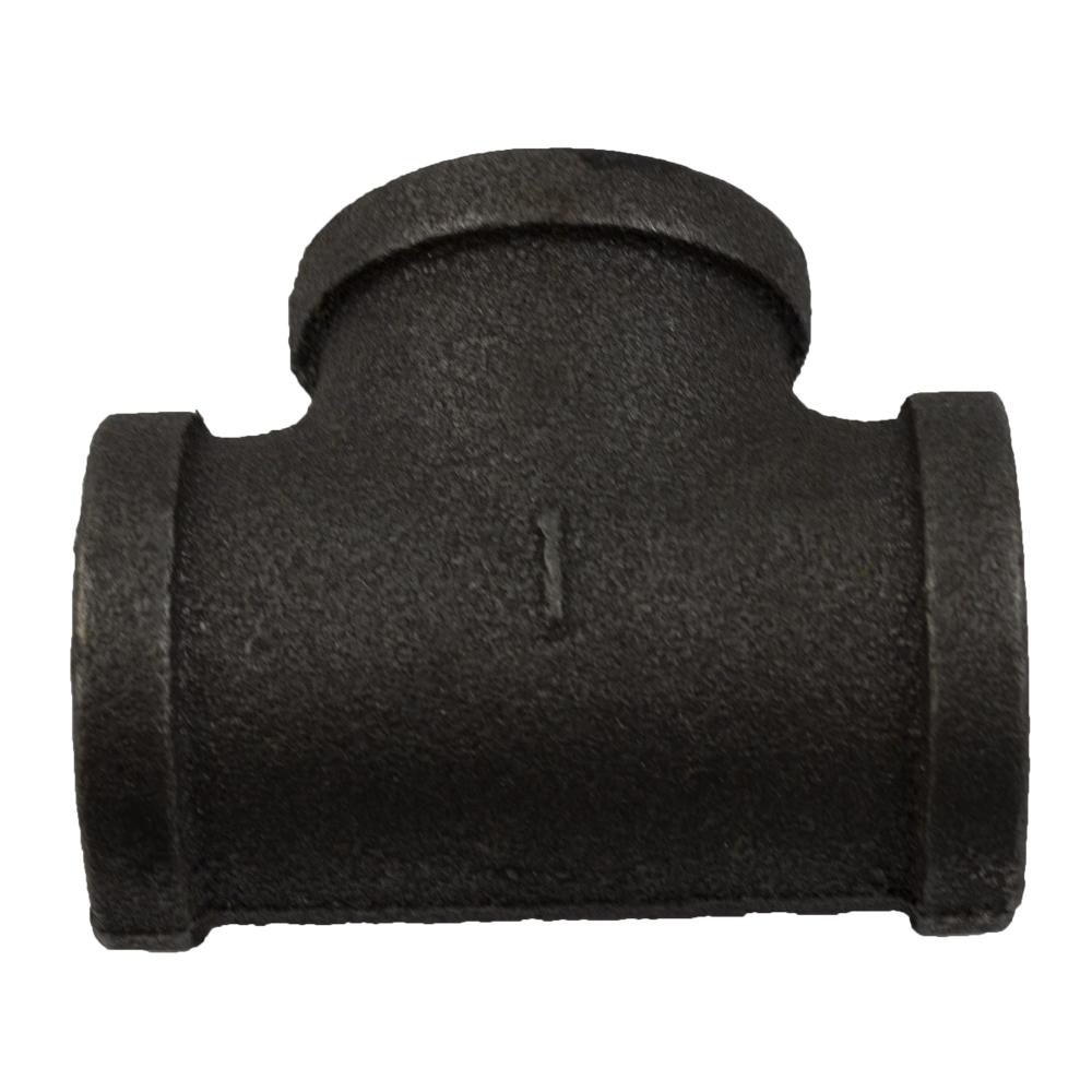 Black Iron Fitting | Black Iron Tee – 1 Inch Pipe Thread (PT) – 5 Pack