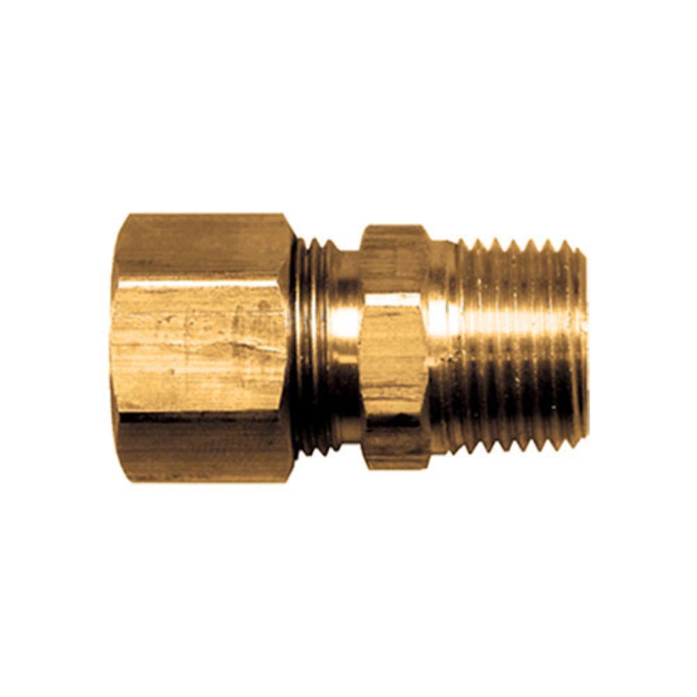 Brass Fittings | Brass Air Shift Transmission – Fittings Connector Tube to Male Pipe – 1/8 Inch Tube x 1/16 Inch Male – 5 Pack