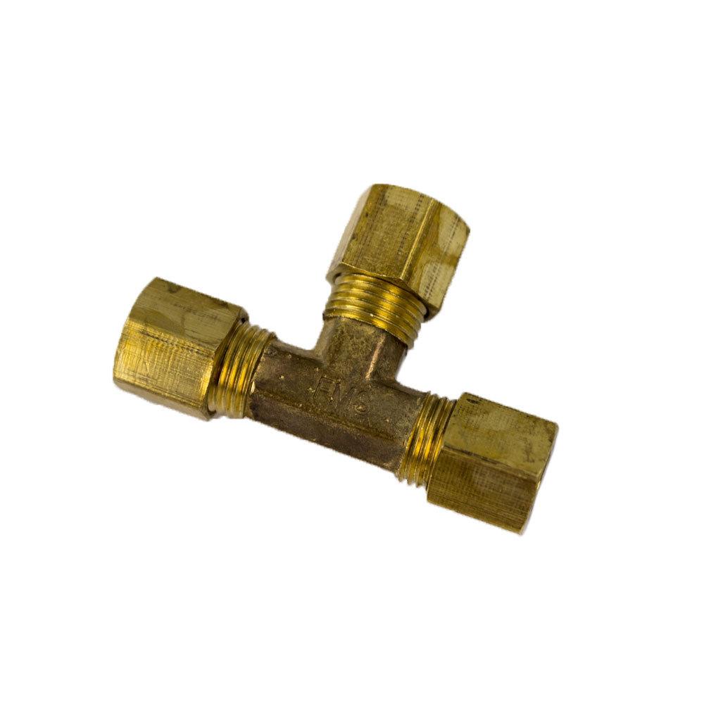 Brass Fittings | Brass Compression – Fittings Tee Tube Three Ends – 1/2 Inch Tube – 5 Pack