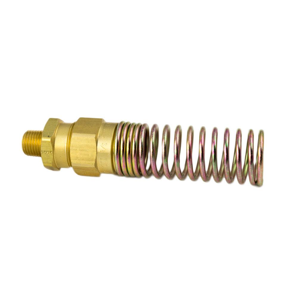 Brass Fittings | Brass DOT Air Brake Coupler Springguard Assembly – 1/2 Inch Hose Inner Diameter (HID) x 3/8 Inch Mal – 3 Pack