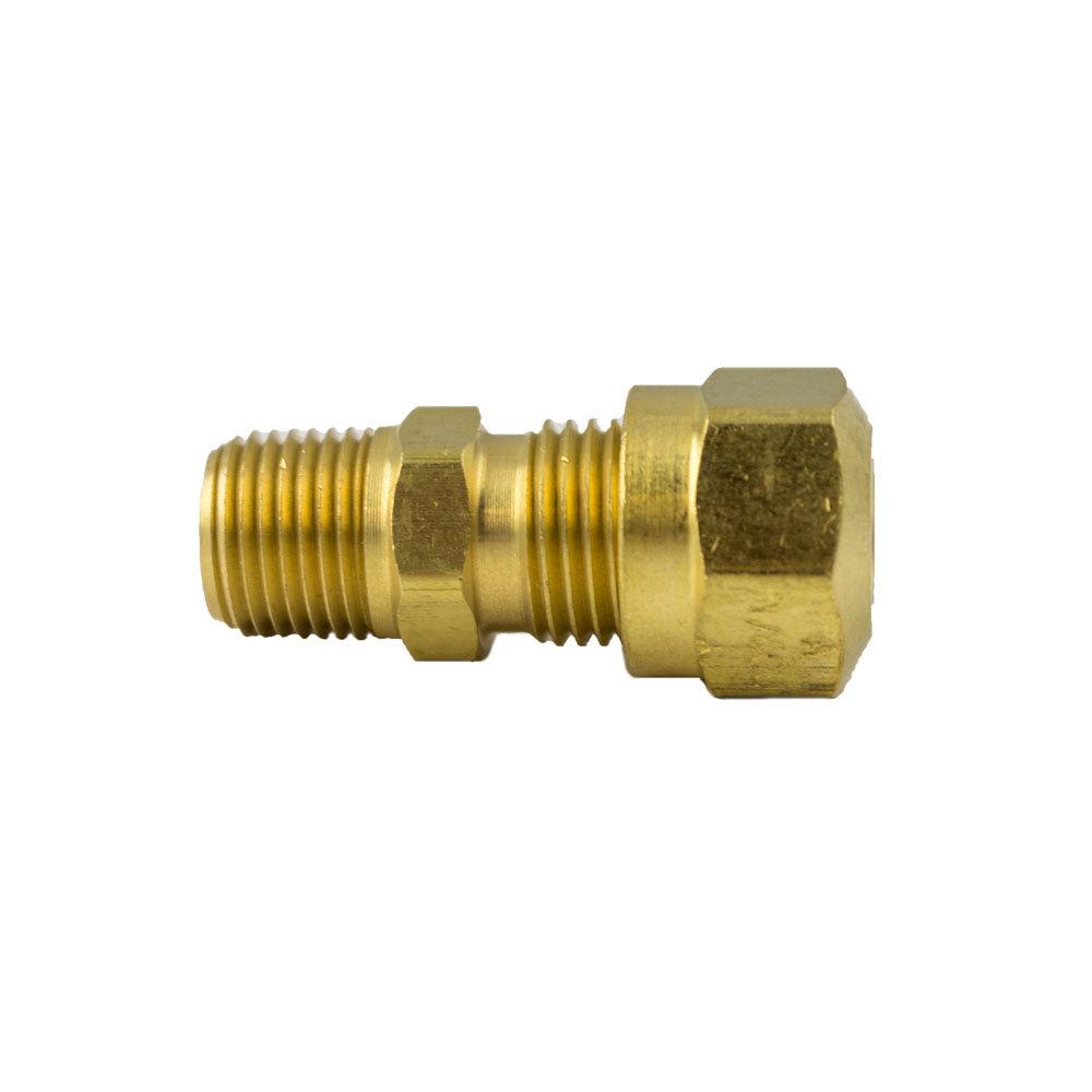 Brass Fittings | Brass DOT Air Brake Fitting Nylon Tube Connector – 1/2 Inch Tube To 1/2 Inch Male Pipe Thread (MPT) – 5 Pack