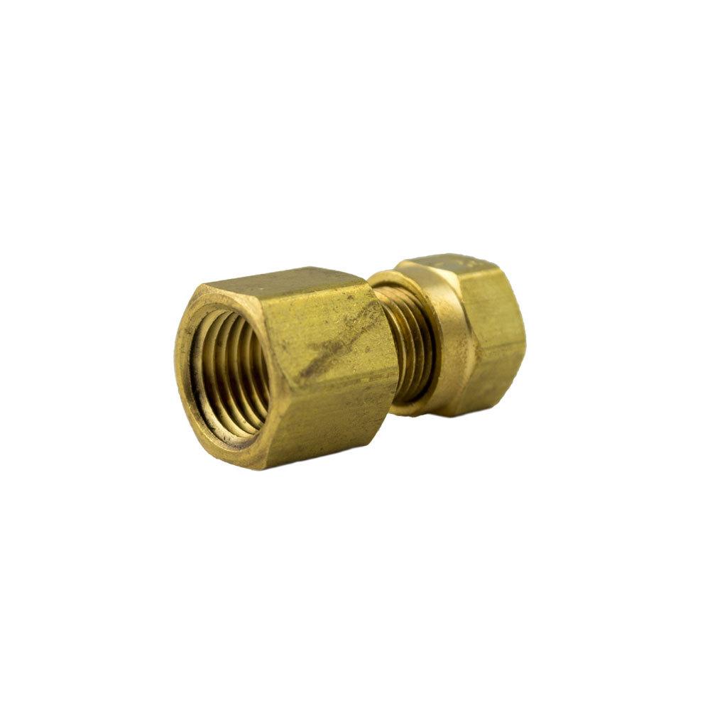 Brass Fittings | Brass DOT Air Brake Fitting – Nylon Tube Connector – 1/2 Inch Tube TO 3/8 Inch Female Pipe Thread (FPT) – 5 Pack