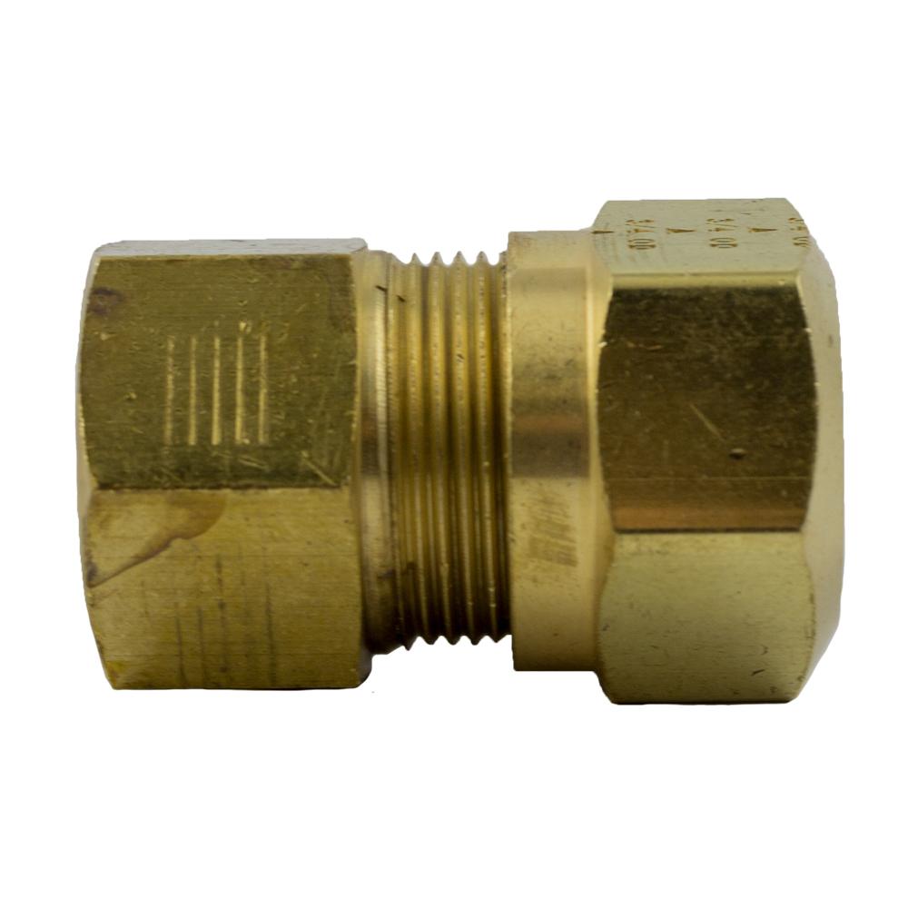 Brass Fittings | Brass DOT Air Brake Fitting – Nylon Tube Connector – 3/4 Inch Tube TO 1/2 Inch Female Pipe Thread (FPT) – 2 Pack