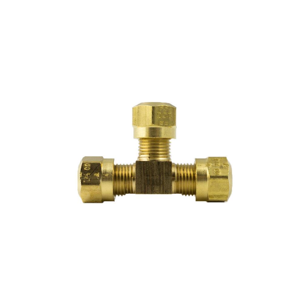 Brass Fittings | Brass DOT Air Brake – Fittings For SAE J844D – Nylon Tubing Tee-Tube Three Ends 1/4 Inch Tube – 10 Pack