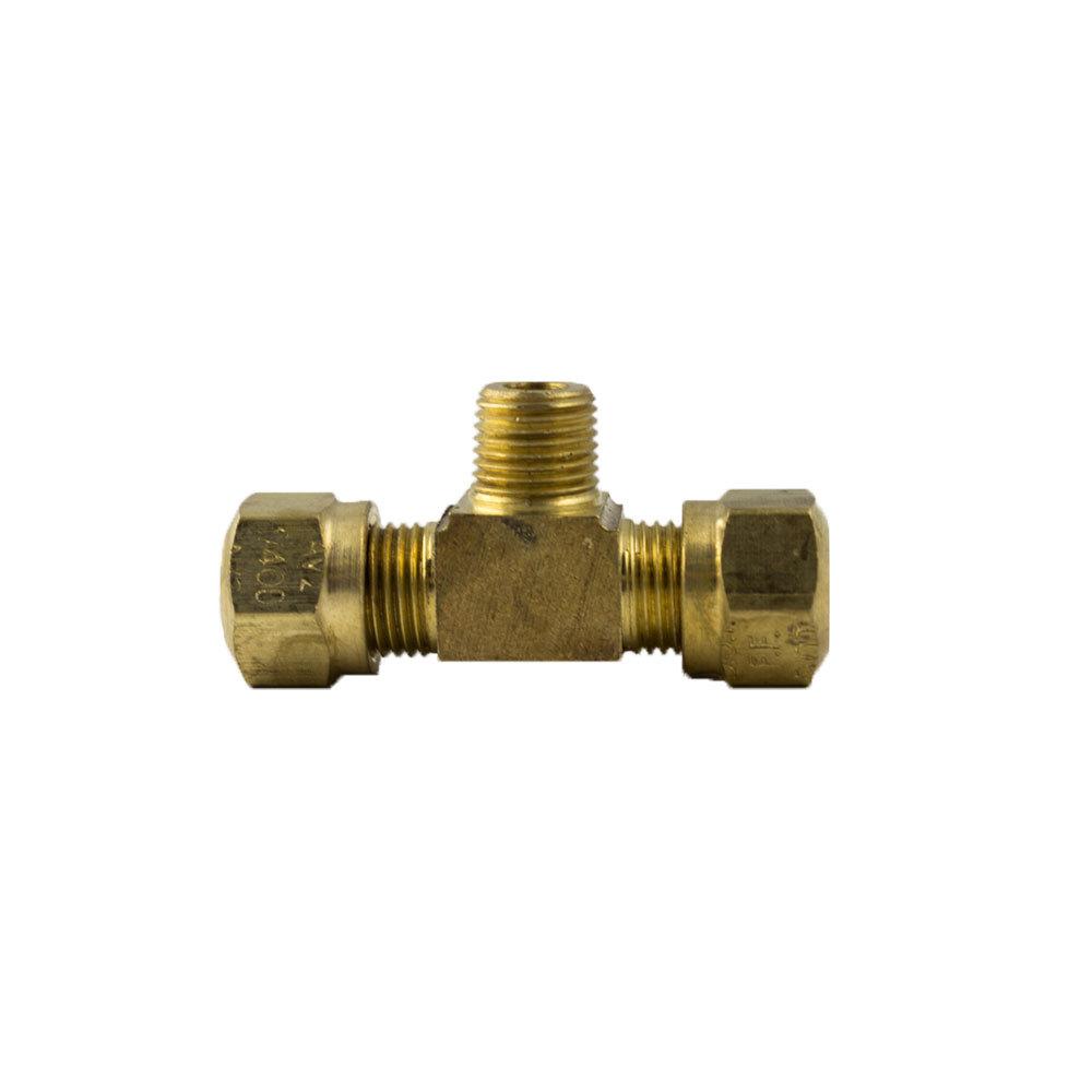 Brass Fittings | Brass DOT Air Brake – Nylon Tubing Tee -Ends Tube Center Male Pipe Thread – 1/2 In Tube x 1/2 In Mal – 5 Pack