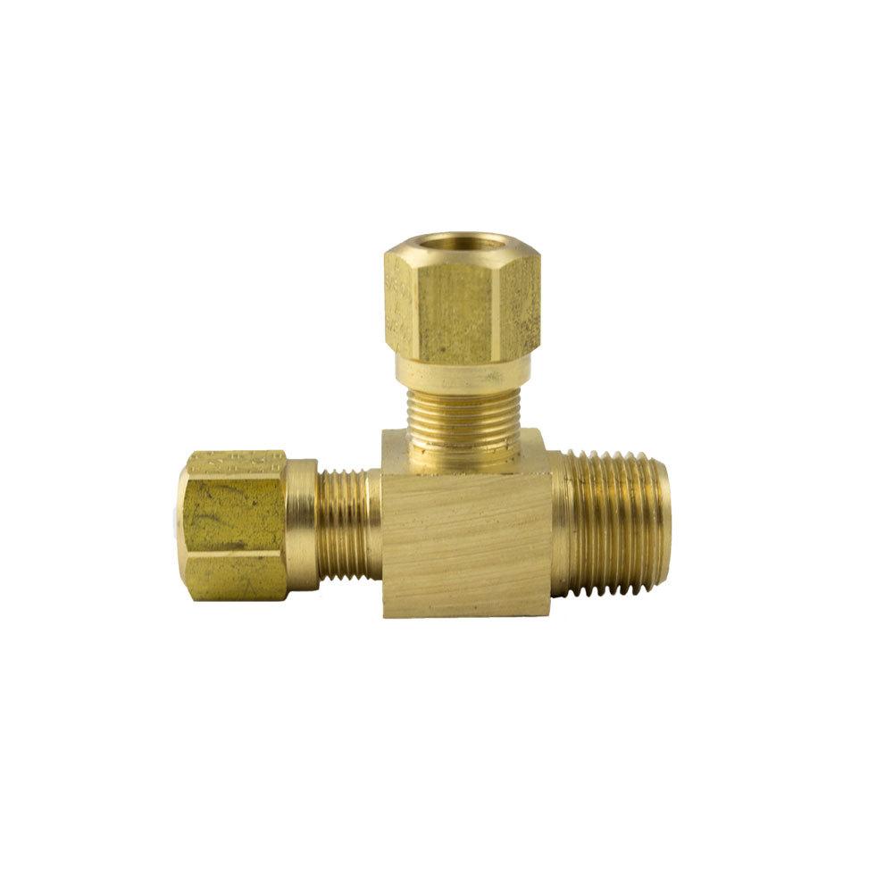 Brass Fittings | Brass DOT Air Brake – Nylon Tubing Tee-Ends Tube & Male Pipe Thread – 1/2 In Tube x 1/2 In Male Pipe – 5 Pack