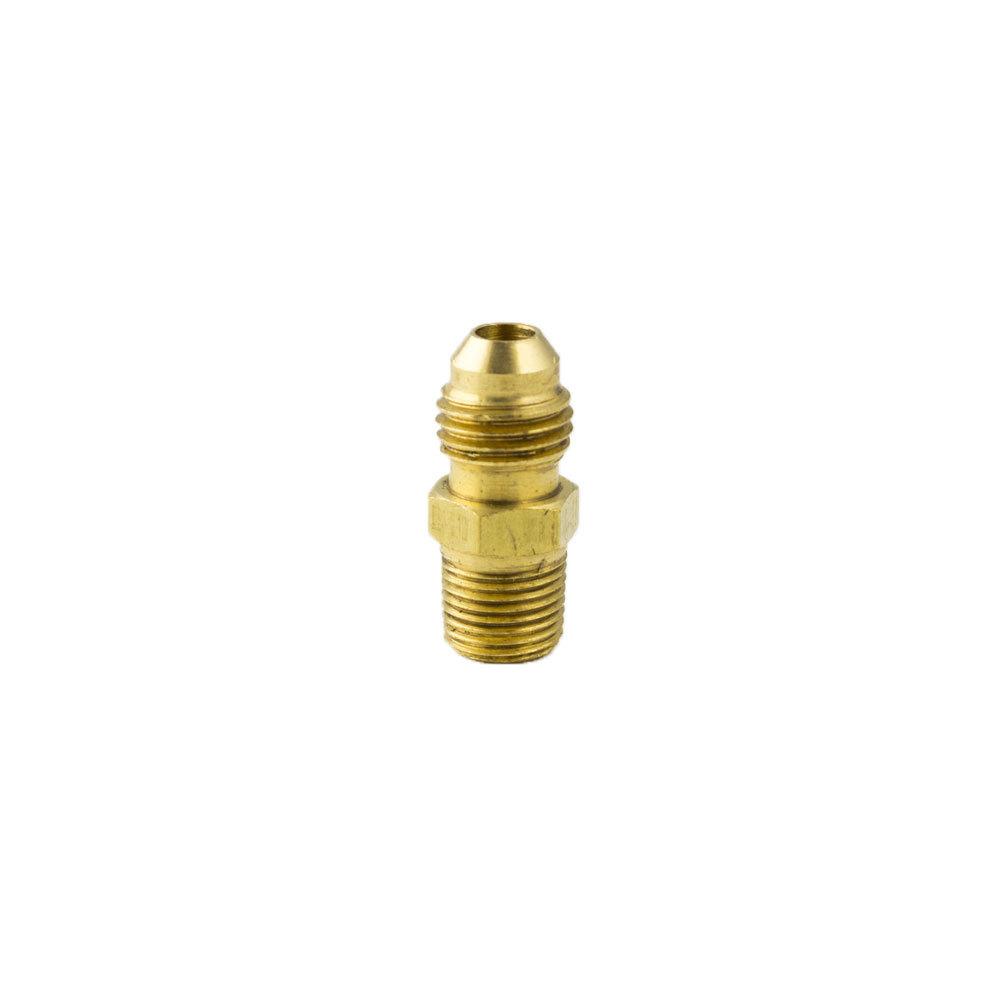 Brass Fittings | Brass JIC 37-Degree Flare Connector – Tube to Male Pipe – 3/8 Inch Tube x 1/8 Inch Male Pipe Thread (MPT) – 10 Pack