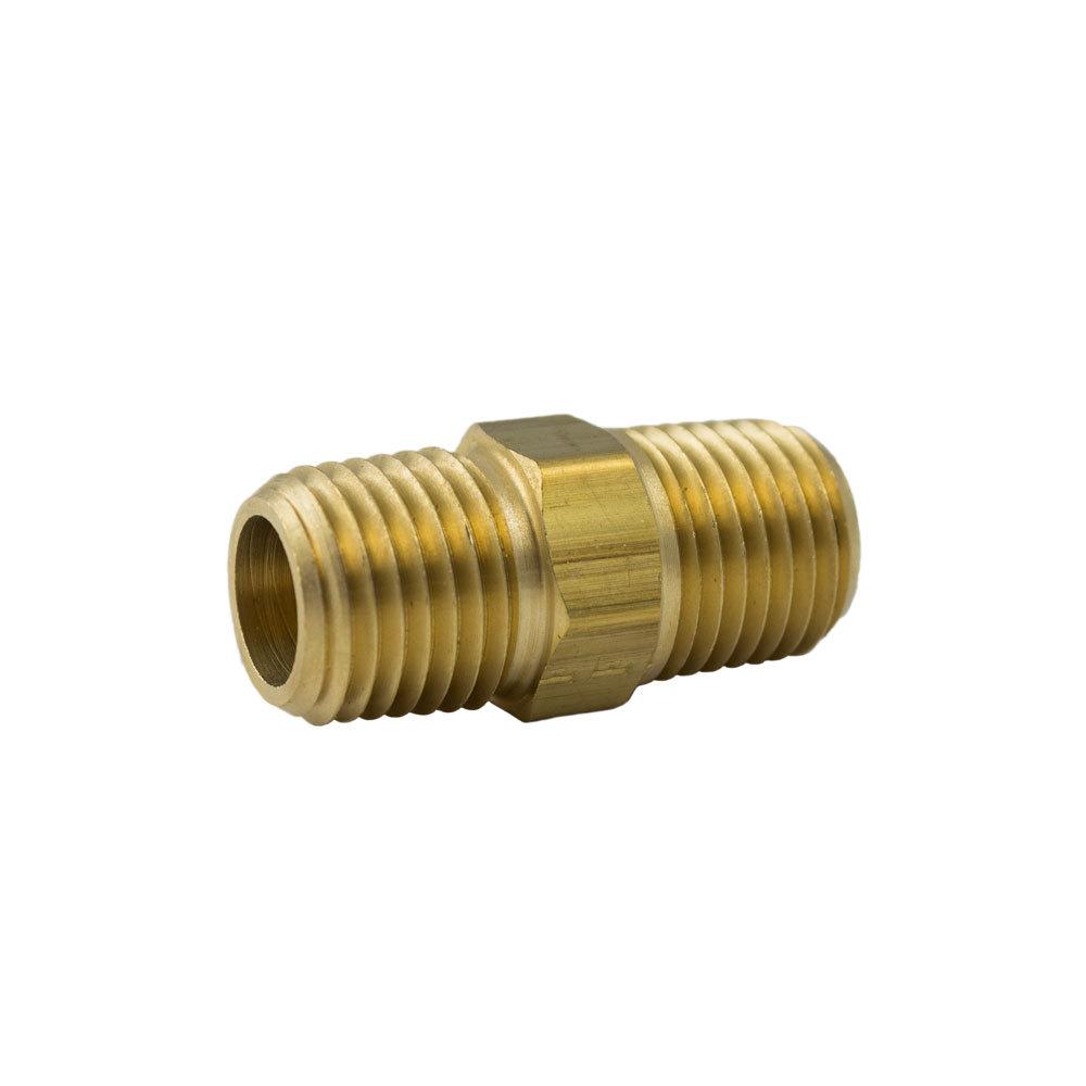 Brass Fittings | Brass Pipe – Fittings Hex Nipple Male Pipe Thread (MPT) – 1/2 Inch Pipe – 5 Pack