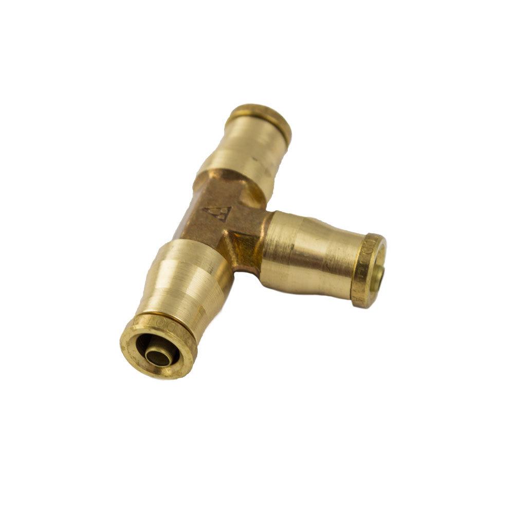 Brass Fittings | Brass Push-To-Connect – DOT Air Brake – Fittings For SAE J844D – Nylon Tubing Union Tee – 1/2 Inch T – 5 Pack