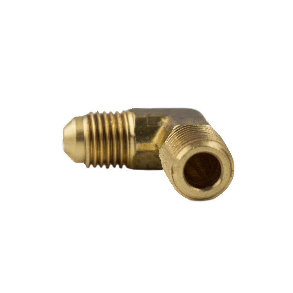 Brass Fittings | Brass SAE 45-Degree Flare 90-Degree Elbow – Tube to Male Pipe – 1/2 Inch Tube x 1/2 Inch Male Pipe T – 5 Pack