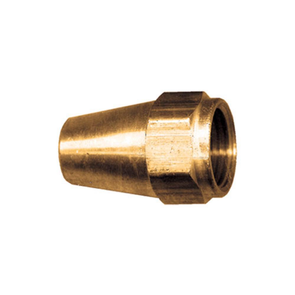 Brass Fittings | Brass SAE 45-Degree Flare Long Nut – 3/8 Inch Tube – 10 Pack