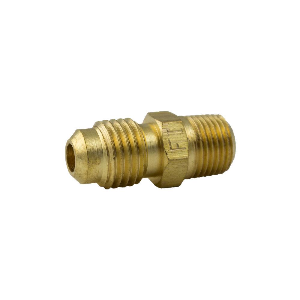 Brass Fittings | Brass SAE – 45-Degree Flare Union Coupling -Tube to Male Pipe – 1/2 Inch Tube x 1/2 Inch Male Pipe T – 5 Pack