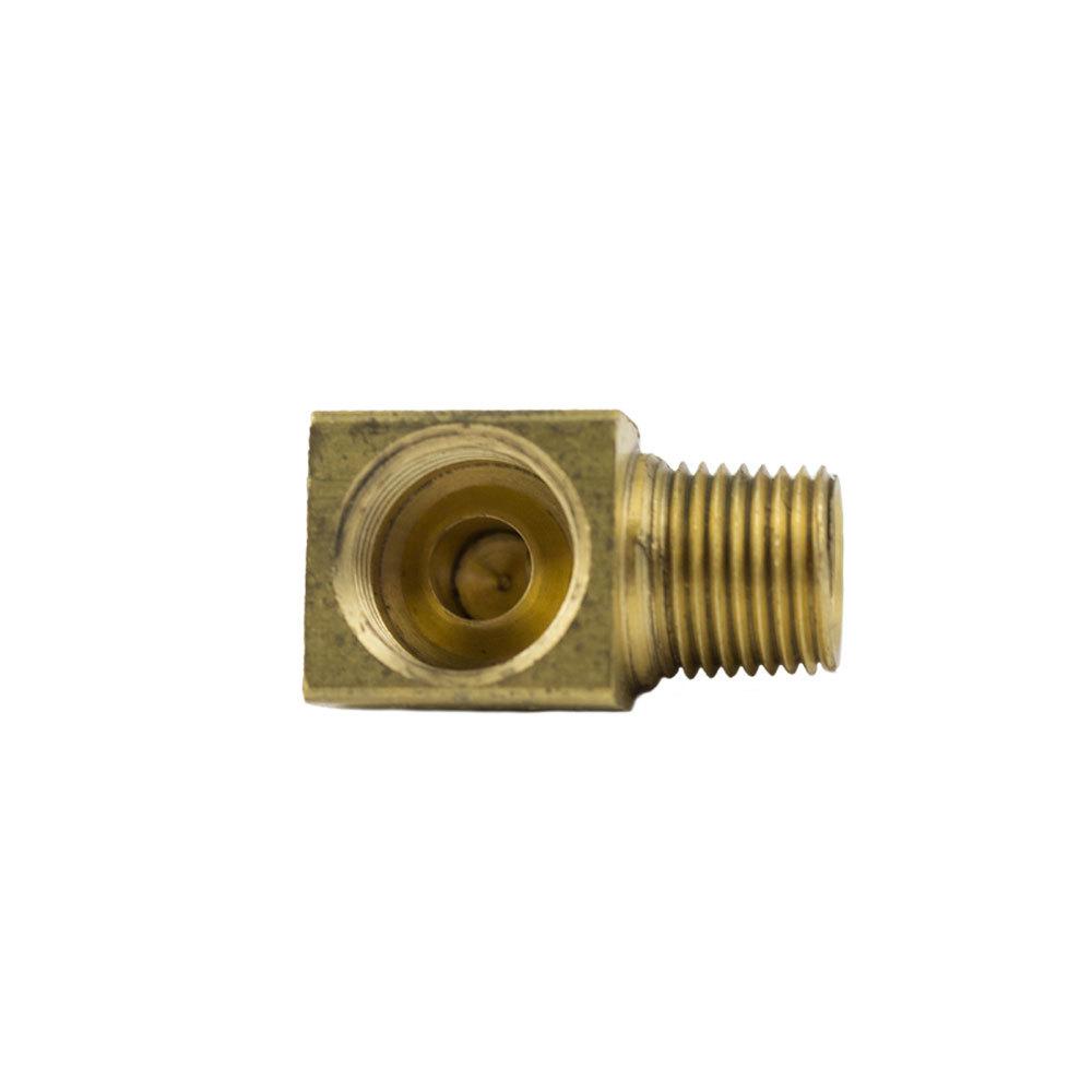 Brass Fittings | Brass SAE 45-Degree Inverted Flare 90-Degree Elbow – 1/2 Inch Tube x 1/2 Inch Male Pipe Thread (MPT) – 5 Pack