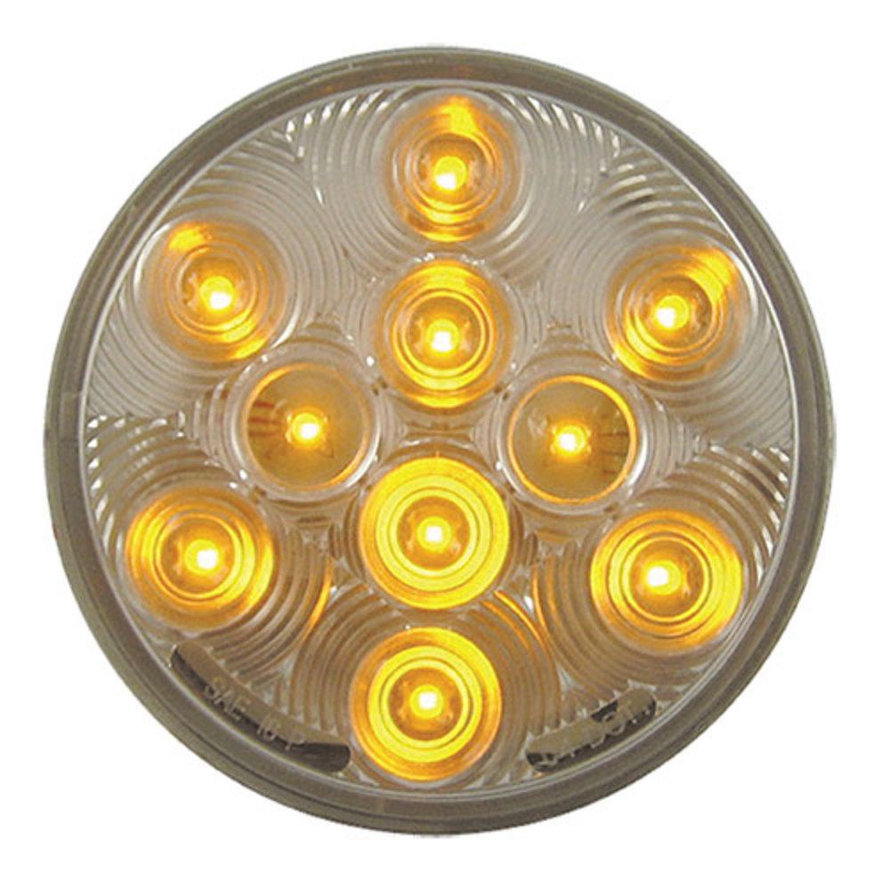 Bulbs | Amber Signal Clear Round Lens 10 LEDS 4 1/4"X 7/8"