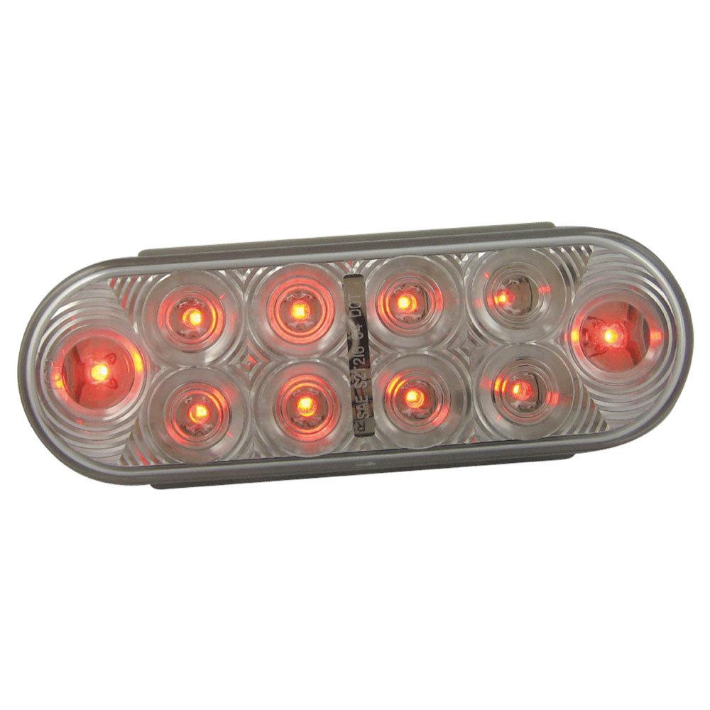 Bulbs | Red Stop/Turn/Tail Clear Oval 24 LED 6 1/2"X 2 1/4"X 1