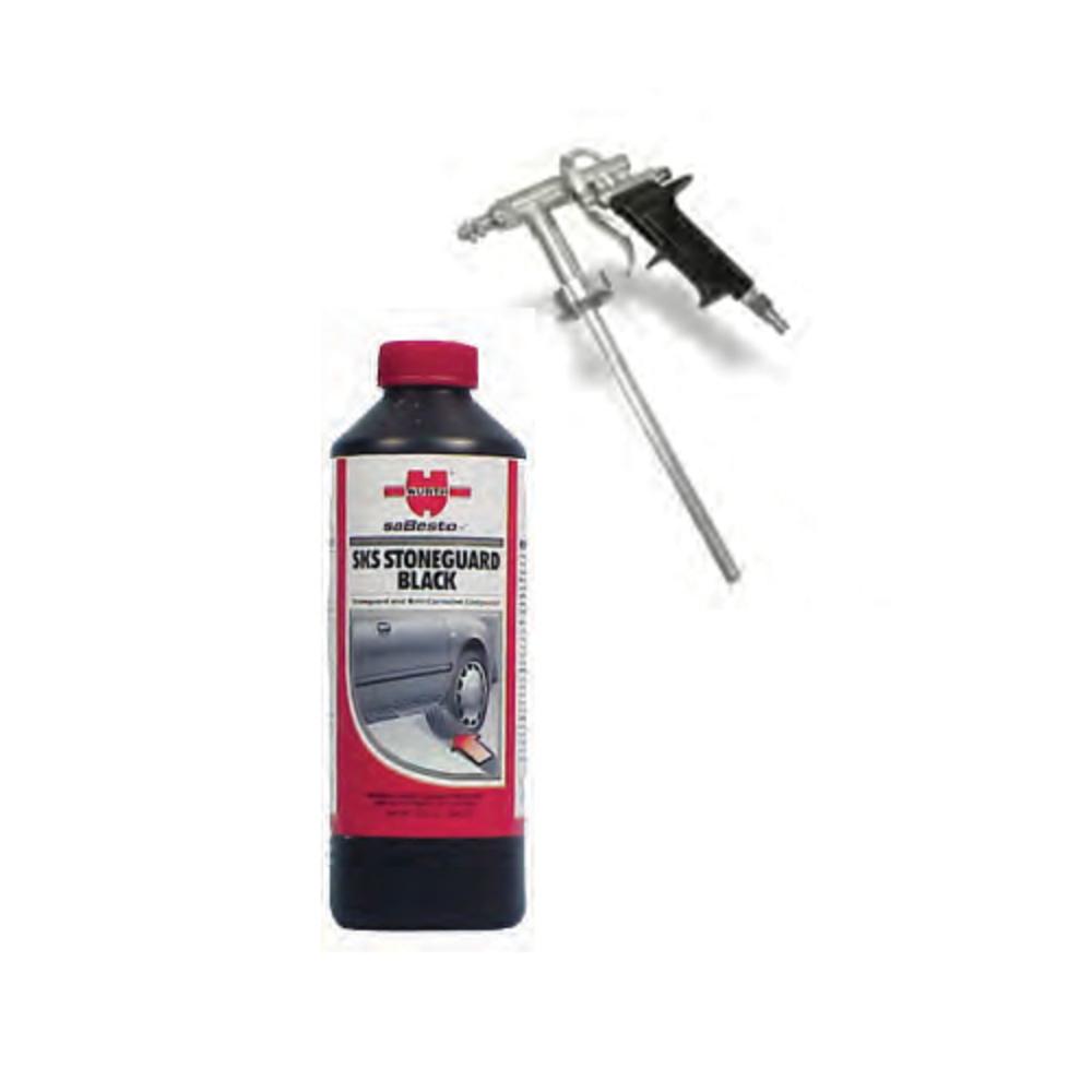 Chemical Products | 6 Black SKS Stone Guard With Spray Gun Package Deal