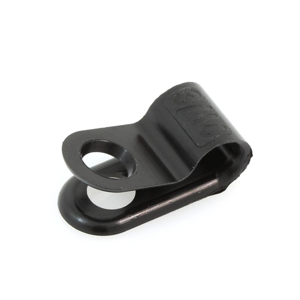 Clamps | 3/16 Nylon Cable Clamp, 3/8 Wide, Black – 50 Pack