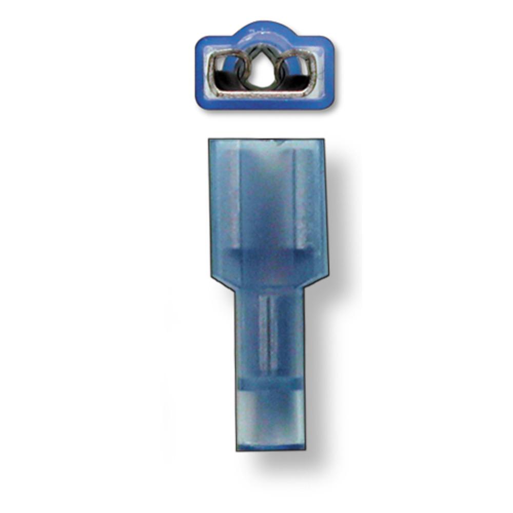 Connectors | Blue Female Spade Connector Fully-Insulated 1/4 – 60 Pack