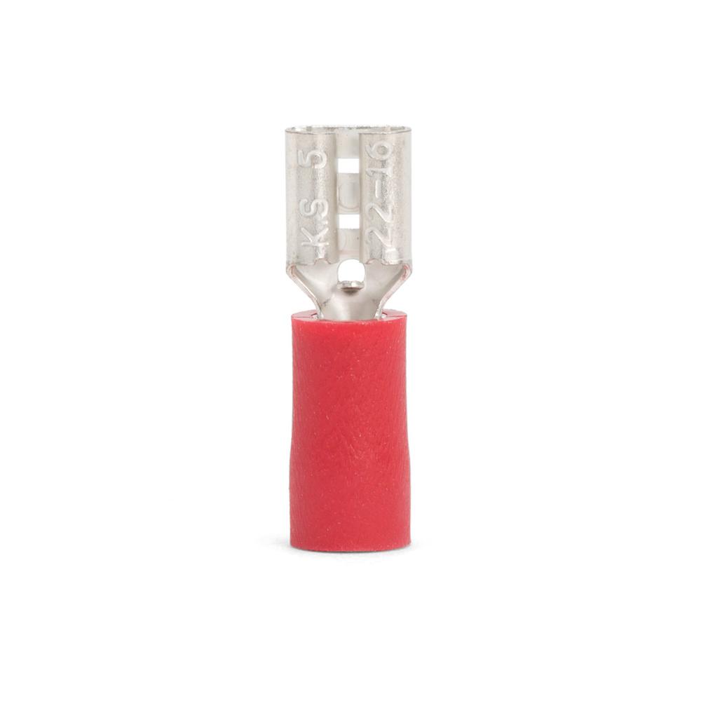 Connectors | Female Spade Connector Red Medium 3/16 – 100 Pack