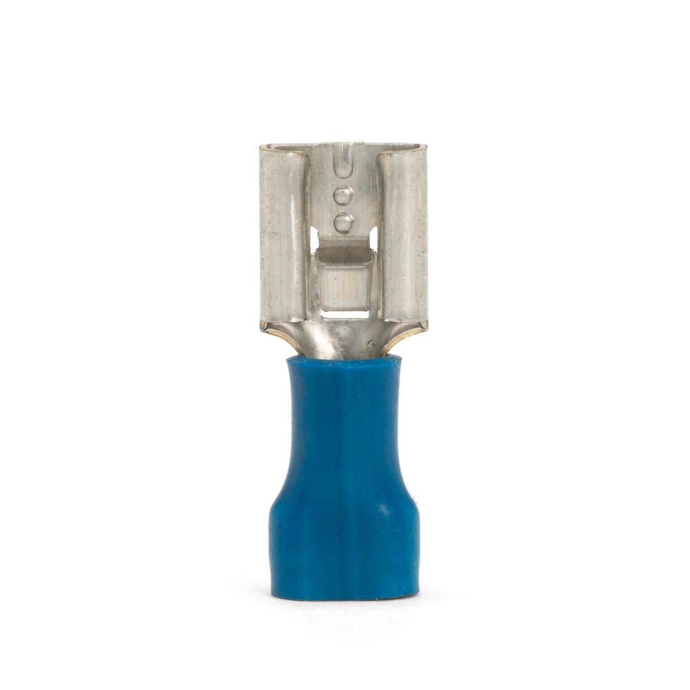 Connectors | Female Spade Connector with Tab Blue Large – 50 Pack