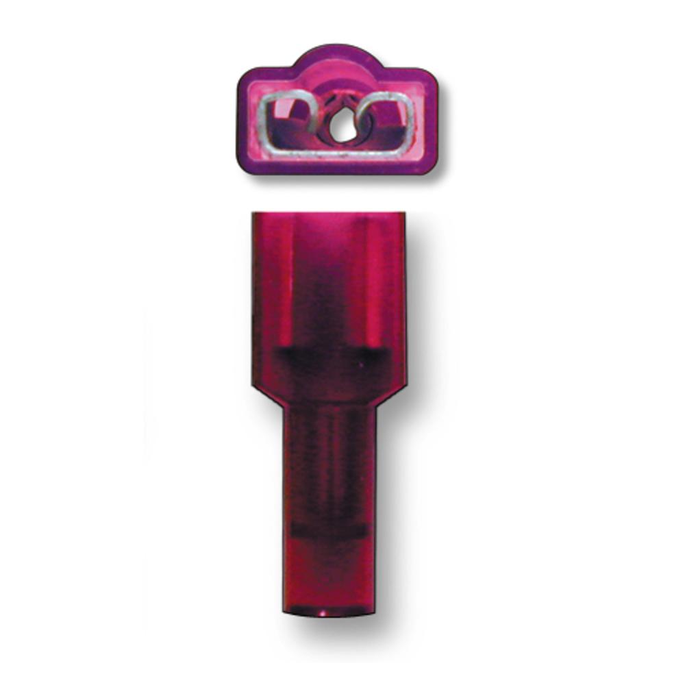 Connectors | Red Female Spade Connector Fully-Insulated 1/4 – 60 Pack