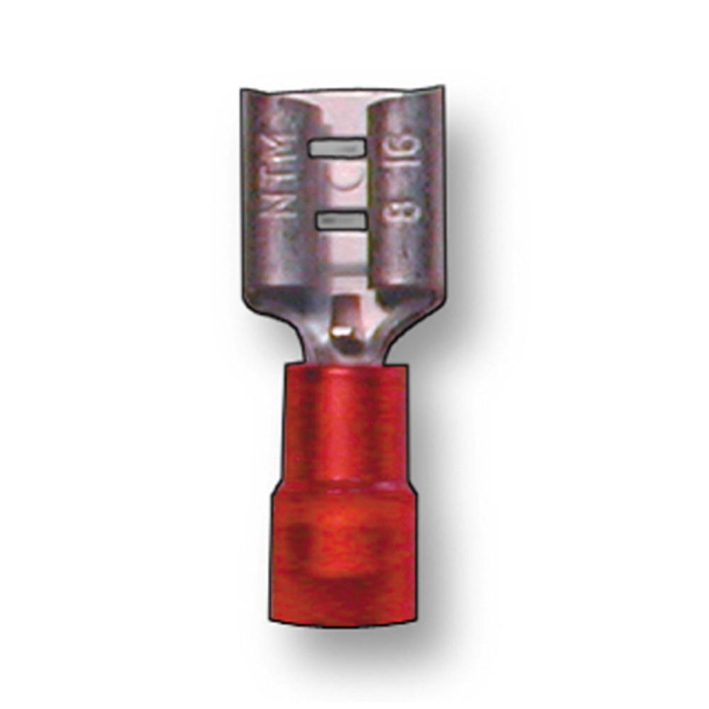 Connectors | Red Female Spade Nylon 1/4 – 60 Pack