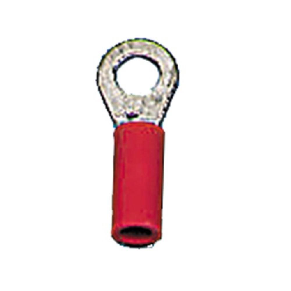 Connectors | Ring Terminal 4MM Red Gauge 22-18 – 100 Pack