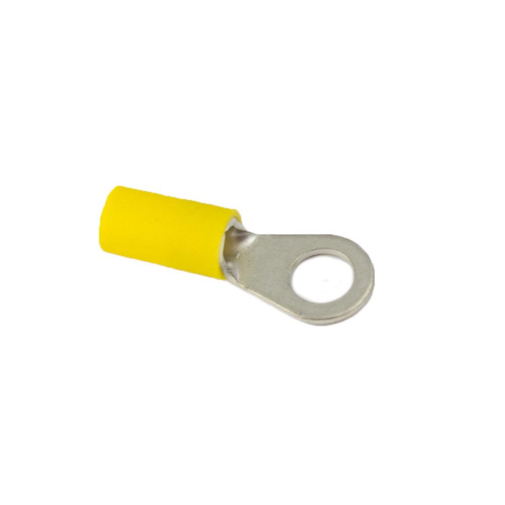 Connectors | Ring Terminal 4MM Yellow Gauge 12-10 – 50 Pack