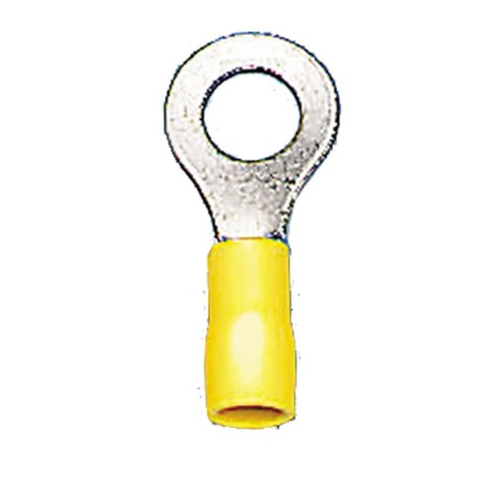 Connectors | Ring Terminal 8MM Yellow Gauge 12-10 – 50 Pack