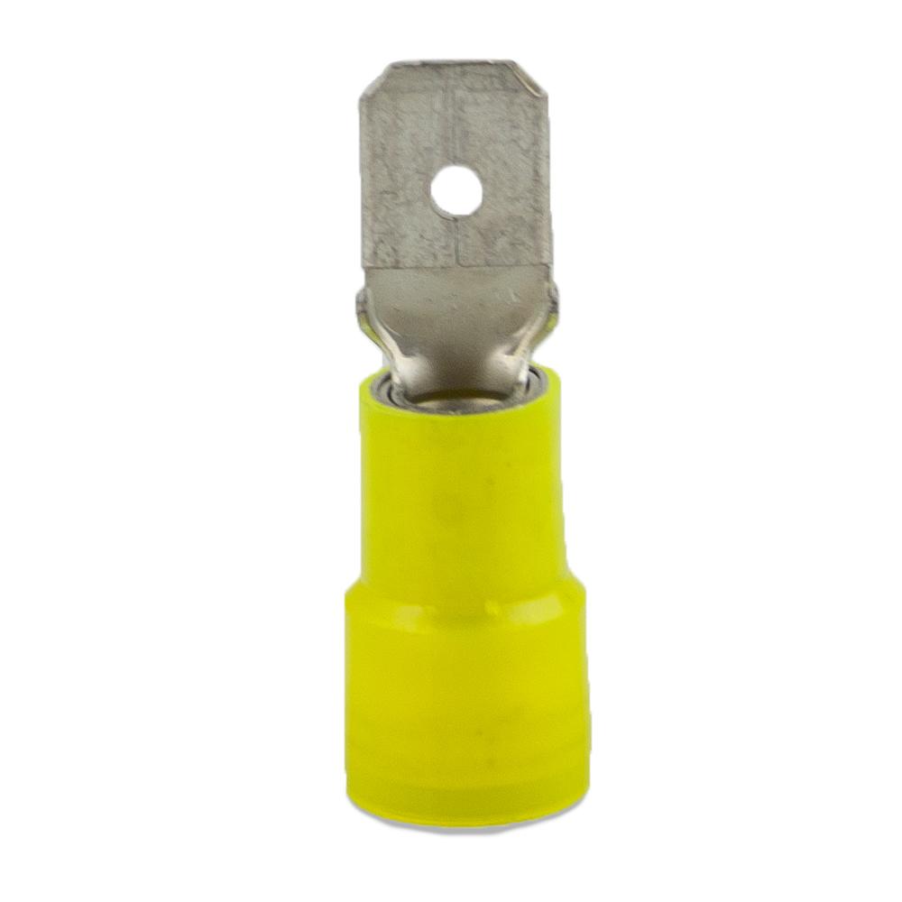 Connectors | Yellow Male Nylon Spade Connector – 25 Pack