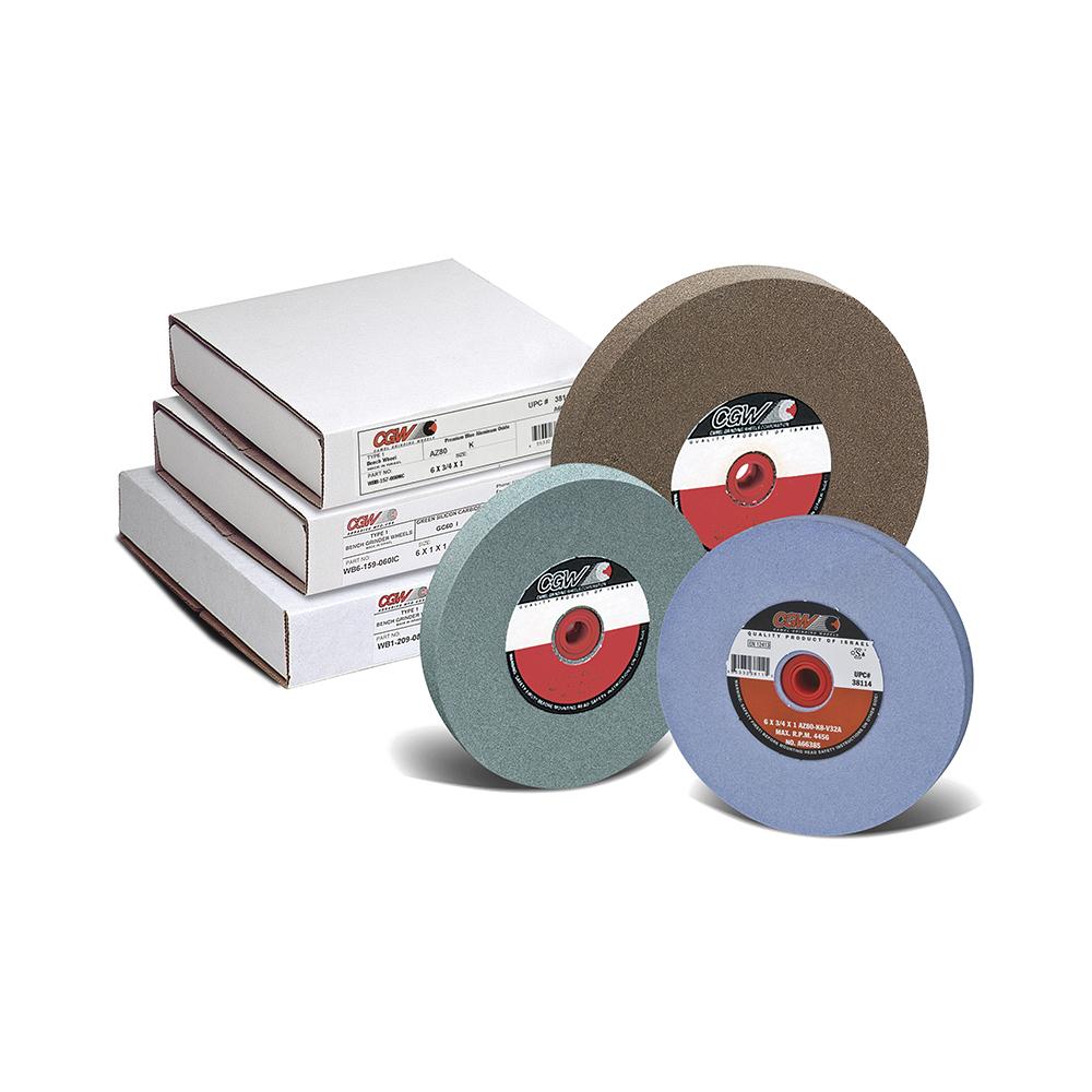 Cutting & Grinding | Bench and Pedestal Wheel – 10 x 1 x 11/4 – Type 1 – 80 Grit – Hardness I – Green – 2 Pack