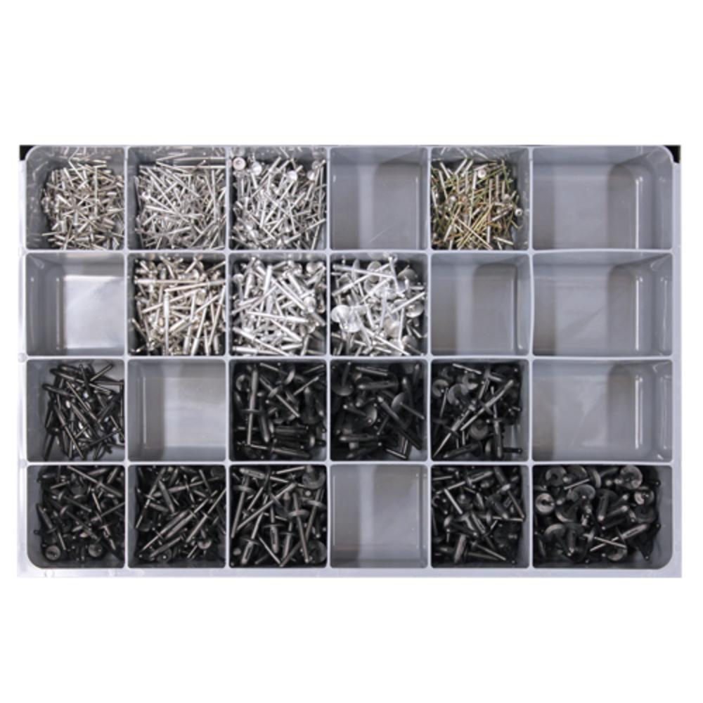 Fasteners | Aluminum Plastic Rivets Assortment 1155pc