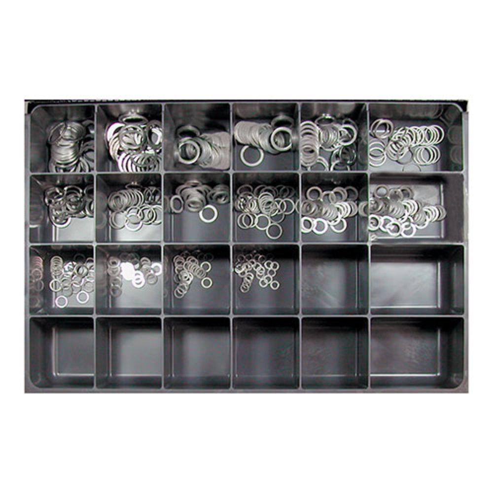 Fasteners | Flat Aluminum Sealing Ring Assortment – 400 Pcs