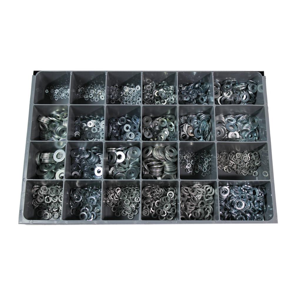 Fasteners | "Flat SAE, USS, Metric Washer Assortment 2250 Pcs"