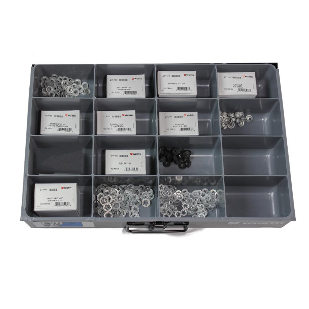 Fasteners | Push Nut and Washer Assortment 1125 Pieces