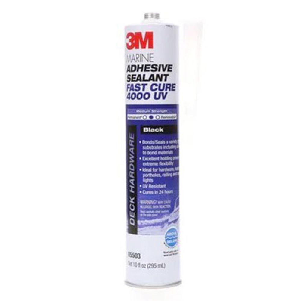 Gasketing Compounds | 3M Marine Adhesive Sealant 4000 UV, Black, 295 mL Cartridge – 3 Pack