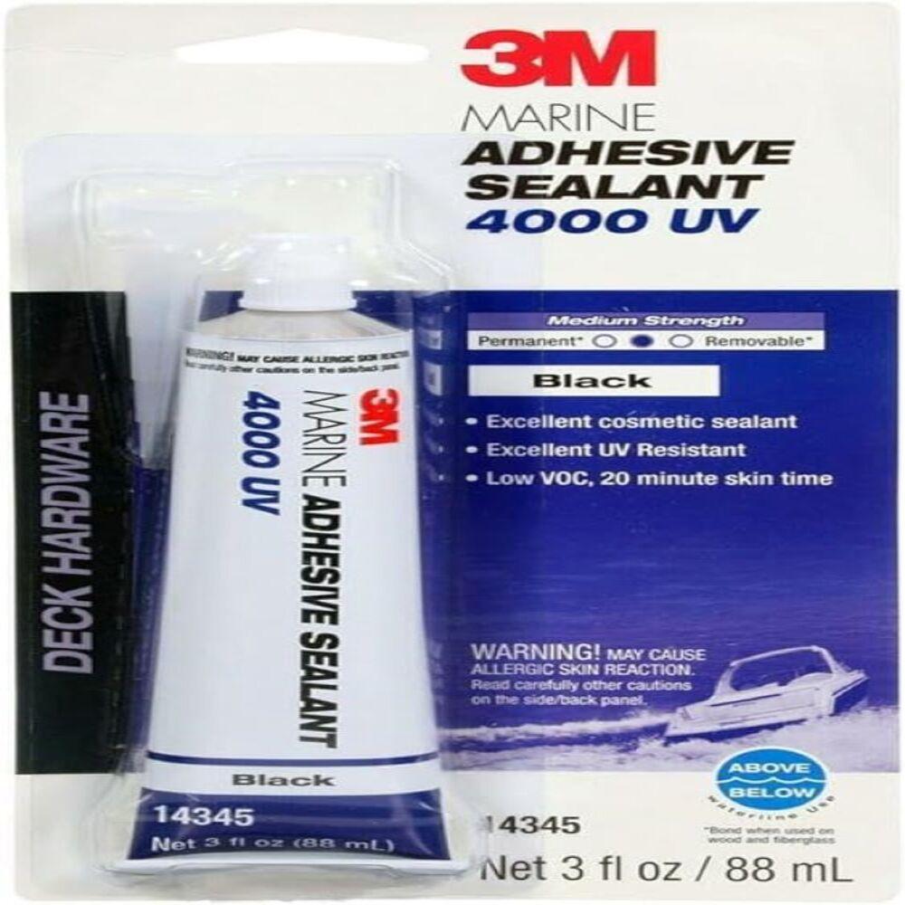 Gasketing Compounds | 3M Marine Adhesive Sealant 4000 UV, Black, 3 oz Tube – 3 Pack